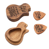 Max Maxb Sandalwood Guitar Picks Plectrum w/ Case Vintage Style for Folk Guitar Parts