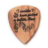 Max Maxb Sandalwood Guitar Picks Plectrum w/ Case Vintage Style for Folk Guitar Parts