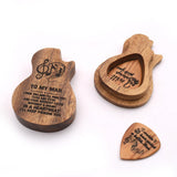 Max Maxb Sandalwood Guitar Picks Plectrum w/ Case Vintage Style for Folk Guitar Parts