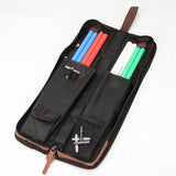 Max Cotton Padded Drumstick Bag - Soft Carrying Case for Sticks Mallets Black