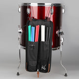 Max Cotton Padded Drumstick Bag - Soft Carrying Case for Sticks Mallets Black