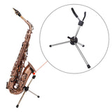 Max Saxophone Stand Foldable Holder Metal Stainless Steel Rubber Feet Anti-slip