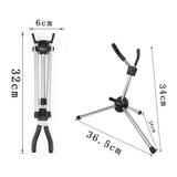 Max Tenor Saxophone Sax Stand Foldable Stainless Steel Durable Rubber Feet