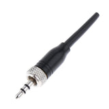 Max 1x 3.5mm Lock Stereo Jack Plug DIY Audio Connector for Microphone Black 6cm