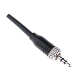 Max 1x 3.5mm Lock Stereo Jack Plug DIY Audio Connector for Microphone Black 6cm