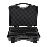 Maxbell 1x Durable Plastic Microphone Storage Case Box Fit 2 Mic Microphone Black