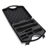 Maxbell 1x Durable Plastic Microphone Storage Case Box Fit 2 Mic Microphone Black