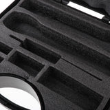 Maxbell 1x Durable Plastic Microphone Storage Case Box Fit 2 Mic Microphone Black