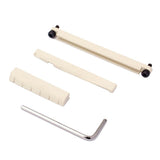 Max Guitar Bridge Replacement Bone Nut w/ Truss for Acoustic Folk Guitar Beige