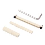 Max Guitar Bridge Replacement Bone Nut w/ Truss for Acoustic Folk Guitar Beige
