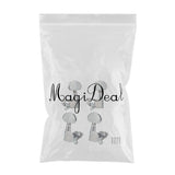 Max 2L + 2R Uklele Tuning Pegs Machine Heads Knobs Parts Accessory Silver