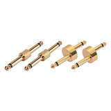 Max 4 Pcs/Set Guitar Effect Pedal Convert Connector Plug Accessory Golden