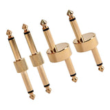 Max 4 Pcs/Set Guitar Effect Pedal Convert Connector Plug Accessory Golden