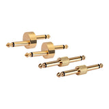 Max 4 Pcs/Set Guitar Effect Pedal Convert Connector Plug Accessory Golden