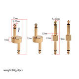 Max 4 Pcs/Set Guitar Effect Pedal Convert Connector Plug Accessory Golden