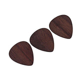 Max 3pcs Rosewood Guitar Ukulele Picks Plectrums for Guitarist Musician Parts