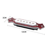 Max 6 String Acoustic Guitar Soundhole Magnetic Pickup with Volume & Tone Red