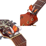 Max Guitar Picks Holder Clip Metal Acoustic Guitar Pick Clip with 3pcs Picks Set