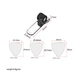 Max Guitar Picks Holder Clip Metal Acoustic Guitar Pick Clip with 3pcs Picks Set