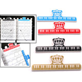 Maxbell Plastic Music Note Book Score Page Holder Clips Music Stand Parts Black