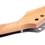 Max Guitar Neck 24 Frets For Electric Guitar Replacement Right Handed Black Head