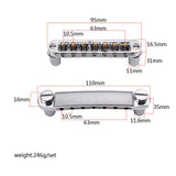 Max Roller Bridge Saddle with Matching Stud Post for 7 String Guitars