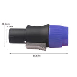 Max Maxb 4pins NL4FC Speaker Connector Aviation Plug Professional Audio Plug blue