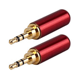Max 2.5mm 3 Poles Male Plug Aluminum Stereo Plug Wire Connector Plug Earphone