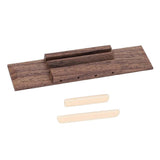 Max Rosewood Ukulele Bridge Set Bone and Nut Saddle Point for Ukulele Accessory