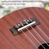 Max Rosewood Ukulele Bridge Set Bone and Nut Saddle Point for Ukulele Accessory