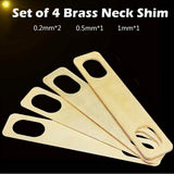 Max 4 Pieces 0.2mm,0.5mm,1mm Neck Shims for Guitar Bass Accessories