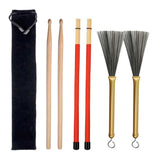 Max Wood 5A Drumsticks & Wire Brushes & Rod Brush Sticks Drum Accessories Parts