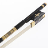 Maxbell 4/4 Full Size Carbon Fiber Violin Bow with Carved Tail Good Balance Black