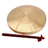 Max Maxb Metal Hand Gong Traditional Instrument Cymbal with Round Play Hammer 15.5cm