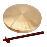 Max Maxb Metal Hand Gong Traditional Instrument Cymbal with Round Play Hammer 15.5cm