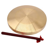 Max Maxb Metal Hand Gong Traditional Instrument Cymbal with Round Play Hammer 15.5cm