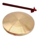 Max Maxb Metal Hand Gong Traditional Instrument Cymbal with Round Play Hammer 15.5cm