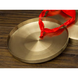Max Maxb Metal Hand Gong Traditional Instrument Cymbal with Round Play Hammer 15.5cm