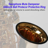 Maxbell Silicone Sax Saxophone Noise Mute Ring Silencer Dampener Parts 11cm