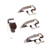 Maxbell 4pcs Finger Picks Stainless Steel Guitar Finger Picks & Thumb Pick Set