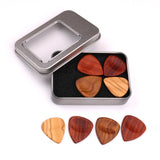 Maxbell Red Sandalwood Guitar Picks Plectrum w/ Case Vintage Style for Guitar Parts