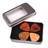 Maxbell Red Sandalwood Guitar Picks Plectrum w/ Case Vintage Style for Guitar Parts