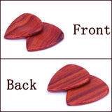 Max Maxb Red Sandal Wood Guitar Bass Pick Plectrum Hearted Shape Instruments Parts