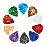 Max Maxb 10pcs Plastic Guitar Bass Pick Plectrum Hearted Shape Instruments 0.46mm