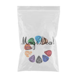 Max Maxb 10pcs Plastic Guitar Bass Pick Plectrum Hearted Shape Instruments 0.46mm