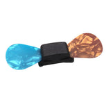 Max Maxb 2pcs Plastic Guitar Pick Plectrum Hearted Shape with Silicone Pick Holder
