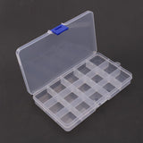 Max Maxb Plastic Clear Guitar Pick Plectrum Box Case 15 Grid Guitar Parts Accessories