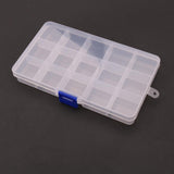 Max Maxb Plastic Clear Guitar Pick Plectrum Box Case 15 Grid Guitar Parts Accessories