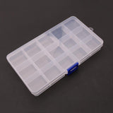 Max Maxb Plastic Clear Guitar Pick Plectrum Box Case 15 Grid Guitar Parts Accessories