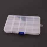 Max Maxb Plastic Clear Guitar Pick Plectrum Box Case 15 Grid Guitar Parts Accessories